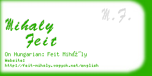 mihaly feit business card